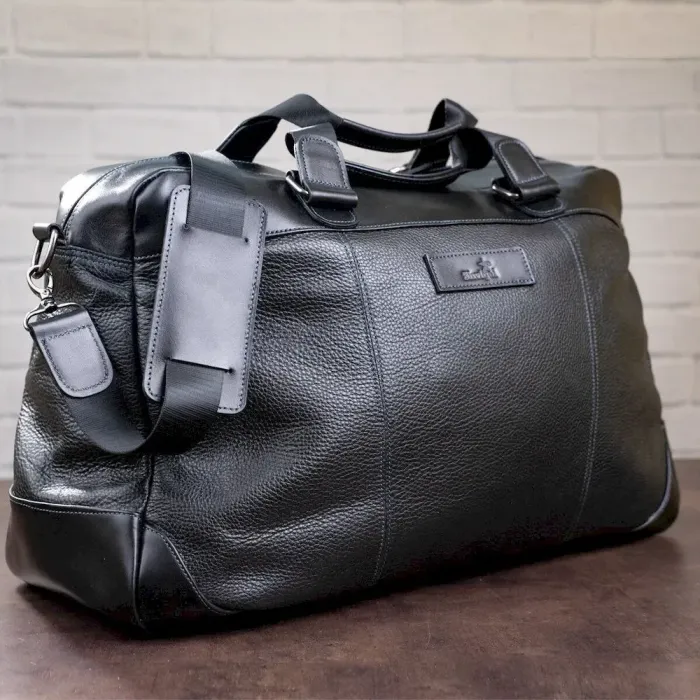 Дорожня сумка SHVIGEL 11120 шкіряна Чорна