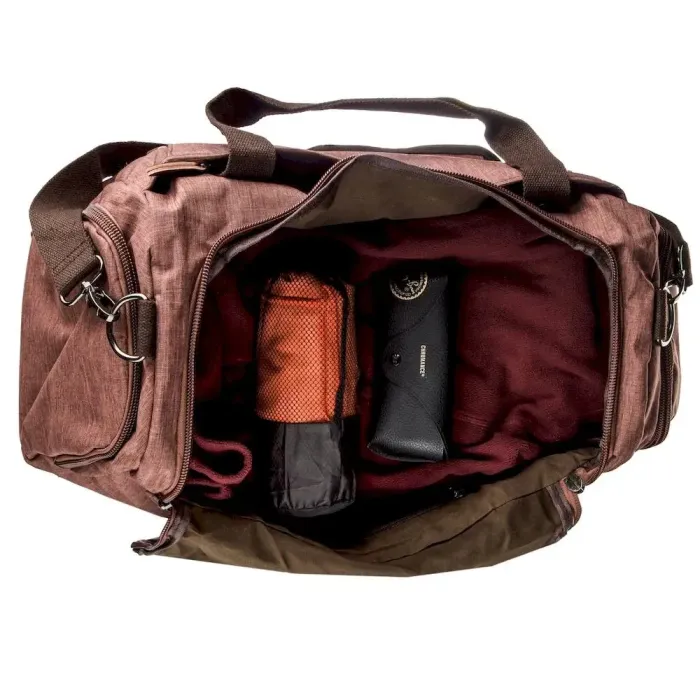 Дорожня сумка текстильна Vintage 20138 Коричнева