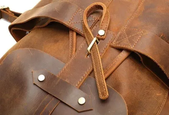 Дорожній матовий рюкзак Vintage 14888 Коньячний