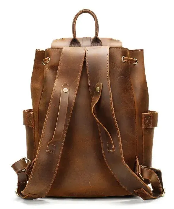 Дорожній матовий рюкзак Vintage 14888 Коньячний