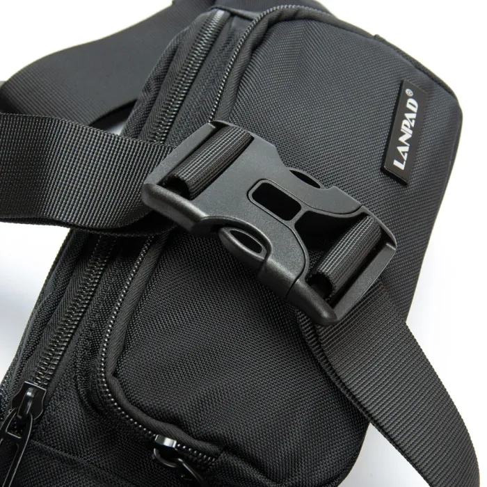 Сумка Мужская На пояс нейлон Lanpad 35002 black