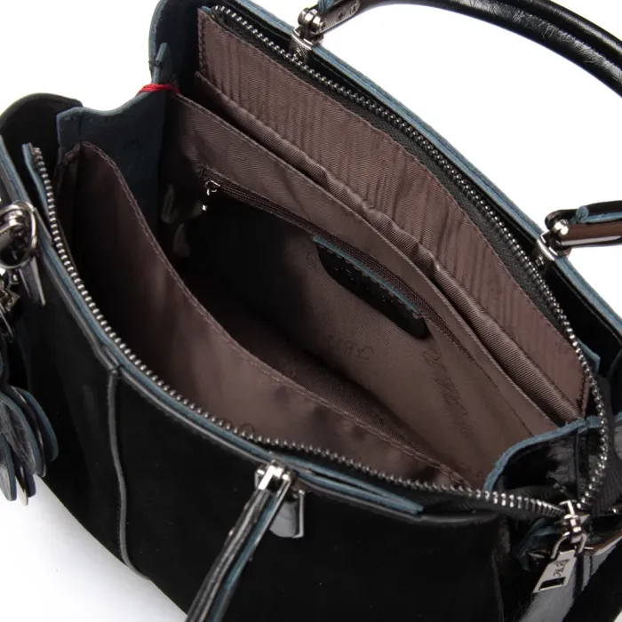 Сумка Женская Классическая замш ALEX RAI 385 black