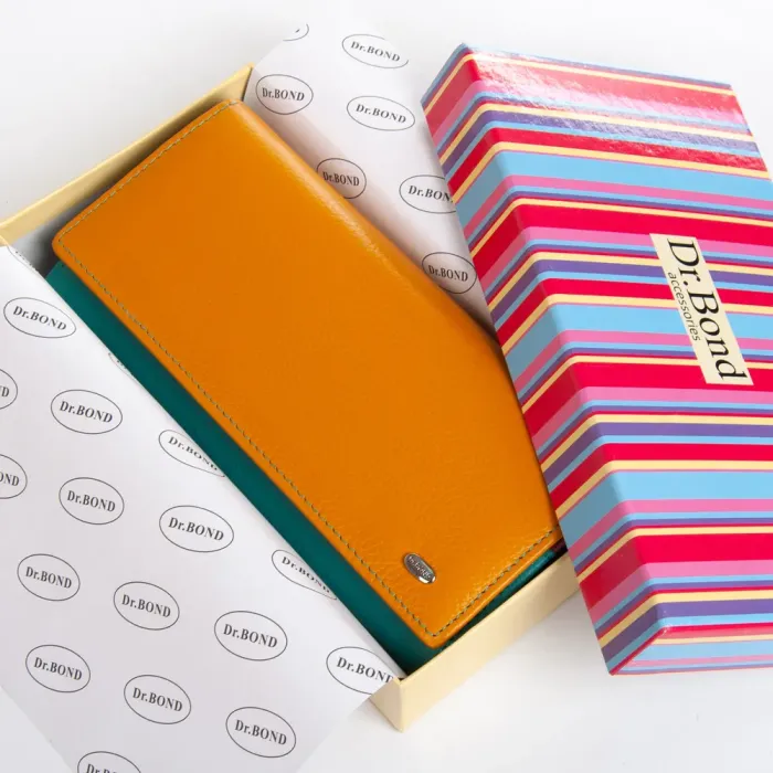 Кошелек Rainbow Женский кожа DR. BOND WRS-501-2 yellow