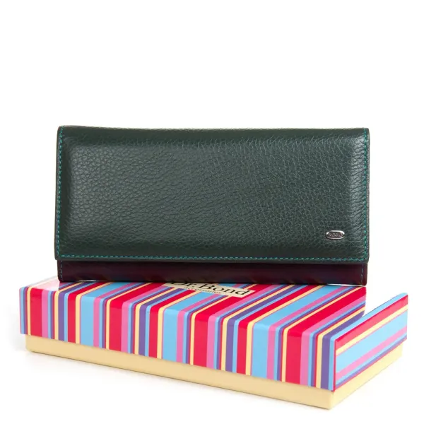 Кошелек Rainbow Женский кожа DR. BOND WRS-501-2 green
