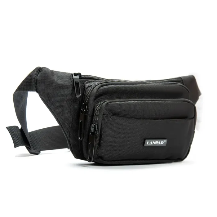 Сумка Мужская На пояс нейлон Lanpad 6041 black