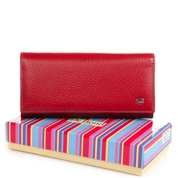 Кошелек Rainbow Женский кожа DR. BOND WRS-501-2 red