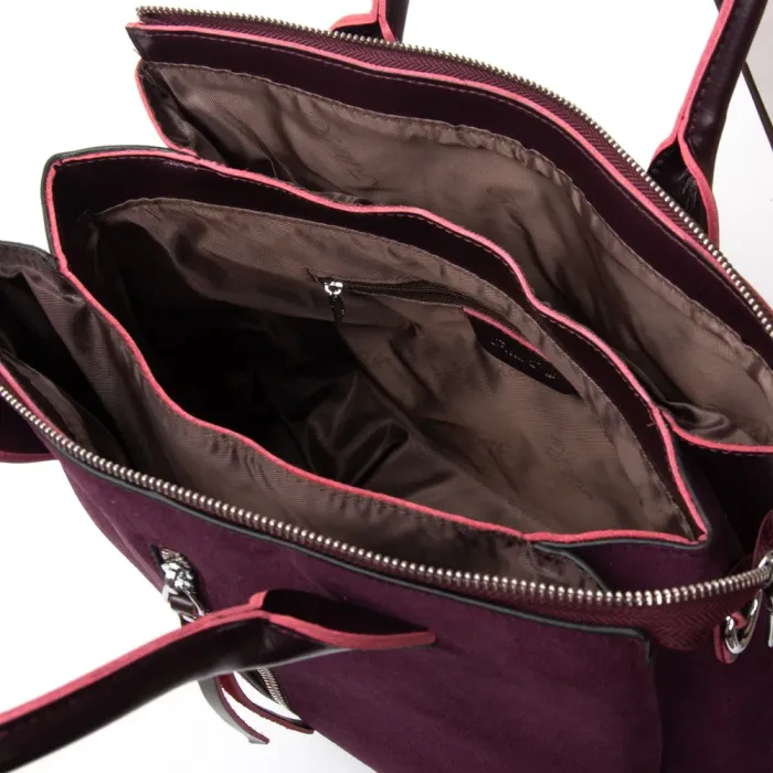 Сумка Женская Классическая замш ALEX RAI 1561 bordo