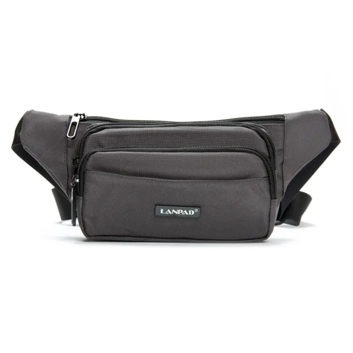 Сумка Мужская На пояс нейлон Lanpad 6041 gray