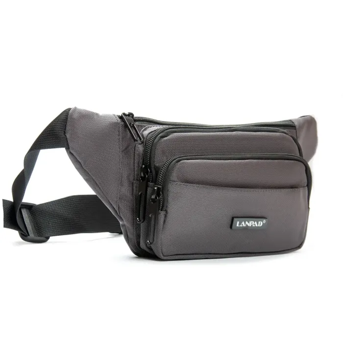 Сумка Мужская На пояс нейлон Lanpad 6041 gray