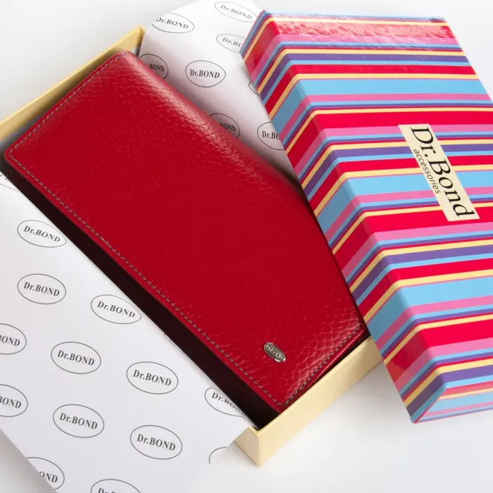 Кошелек Rainbow Женский кожа DR. BOND WRS-501-2 red