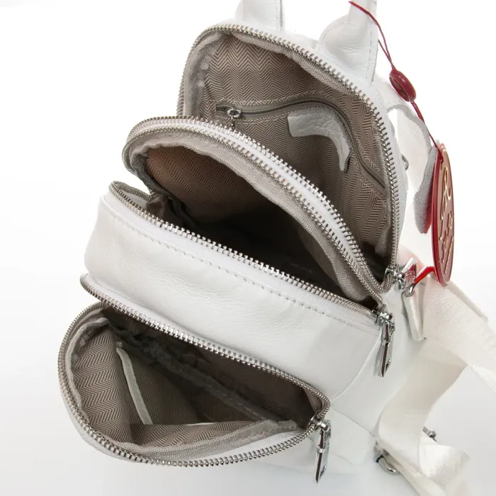 Сумка Женская Рюкзак кожа ALEX RAI 2058-9 white