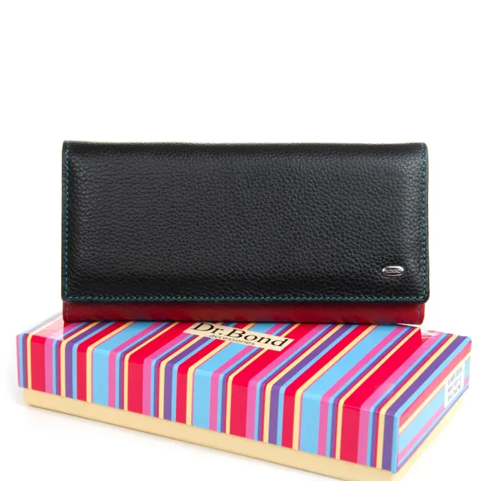 Кошелек Rainbow Женский кожа DR. BOND WRS-501-2 black