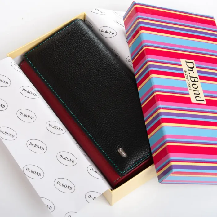 Кошелек Rainbow Женский кожа DR. BOND WRS-501-2 black