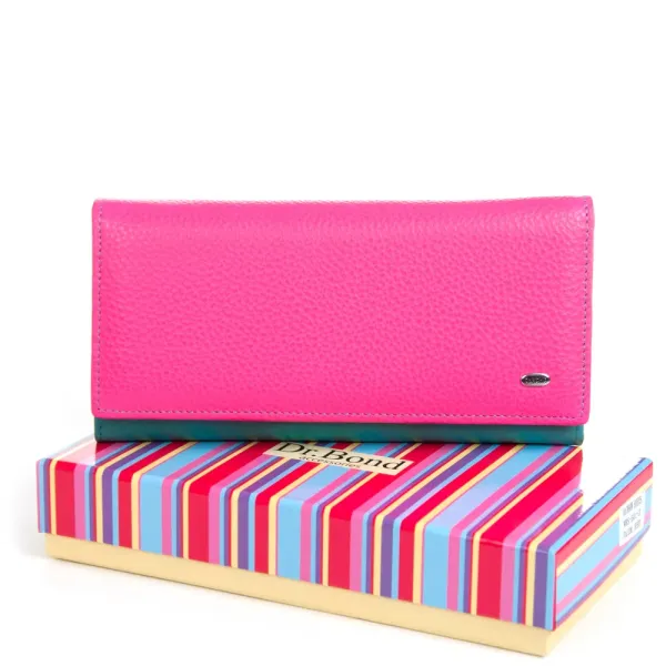 Кошелек Rainbow Женский кожа DR. BOND WRS-501-2 plum-red