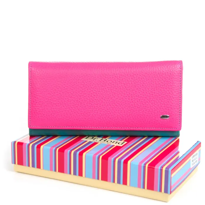 Кошелек Rainbow Женский кожа DR. BOND WRS-501-2 plum-red