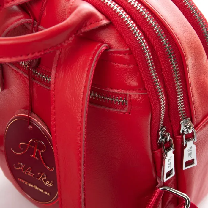 Сумка Женская Рюкзак кожа ALEX RAI 2058-9 red