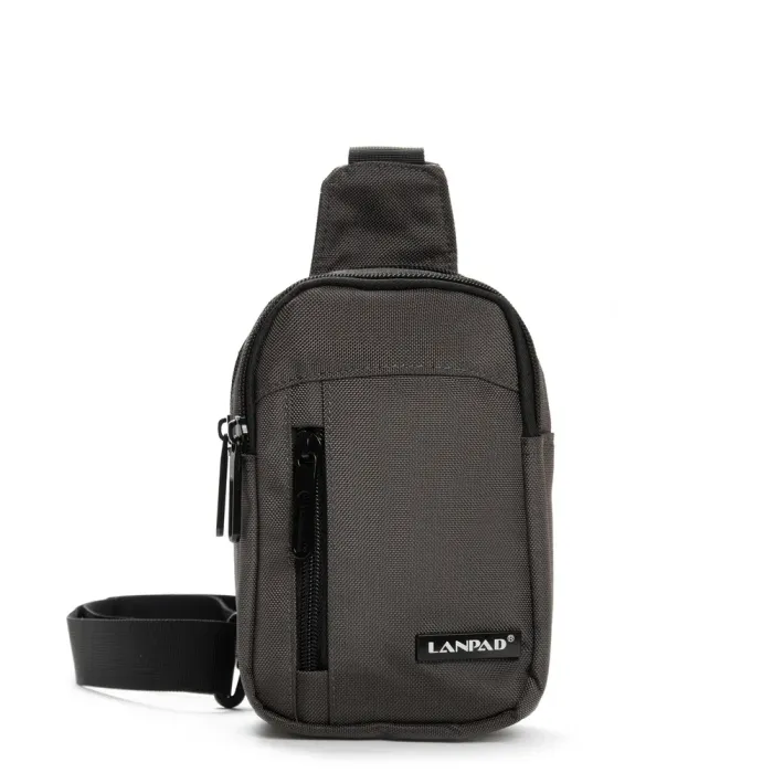 Сумка Мужская На Плечо нейлон Lanpad 0930 gray