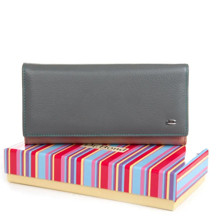 Кошелек Rainbow Женский кожа DR. BOND WRS-501-2 gray