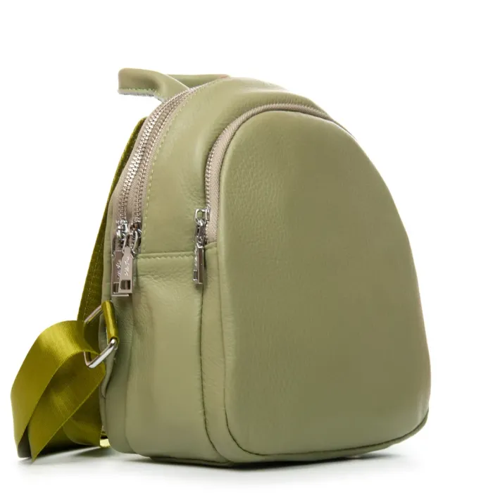 Сумка Женская Рюкзак кожа ALEX RAI 2058-9 olive