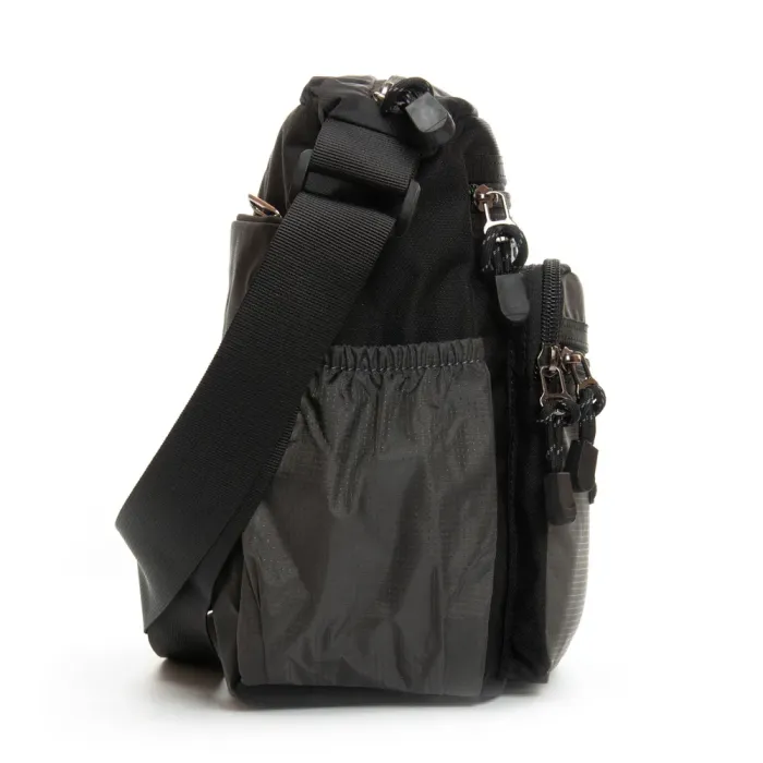 Сумка Мужская На Плечо нейлон Lanpad 26001 grey почтальон