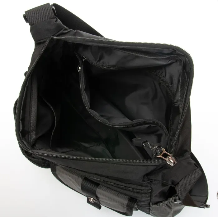 Сумка Мужская На Плечо нейлон Lanpad 26001 grey почтальон