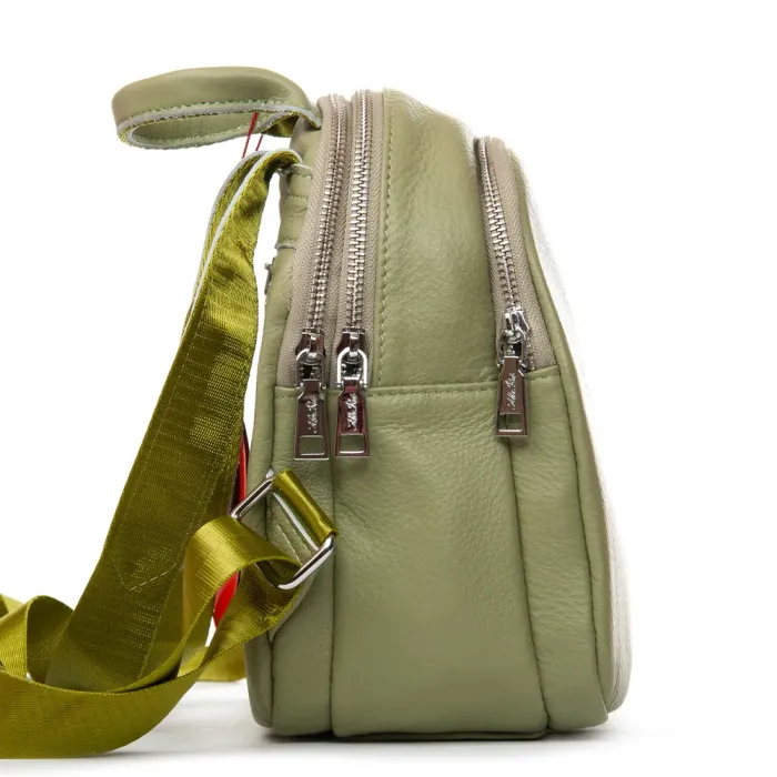 Сумка Женская Рюкзак кожа ALEX RAI 2058-9 olive