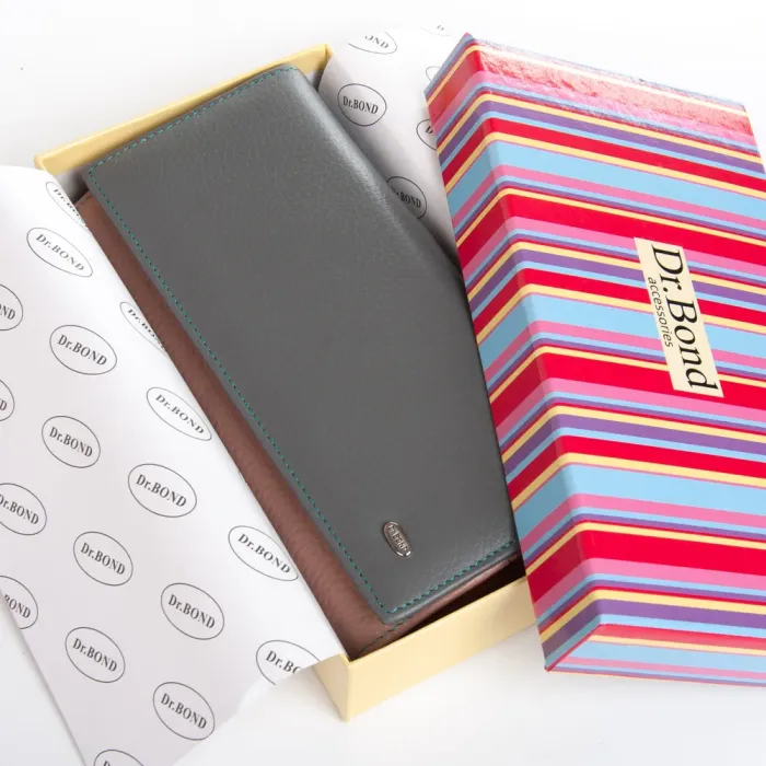 Кошелек Rainbow Женский кожа DR. BOND WRS-501-2 gray