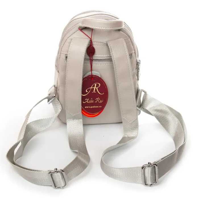 Сумка Женская Рюкзак кожа ALEX RAI 2058-9 l.beige
