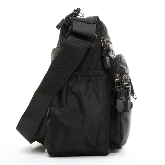 Сумка Мужская На Плечо нейлон Lanpad 26001 black почтальон