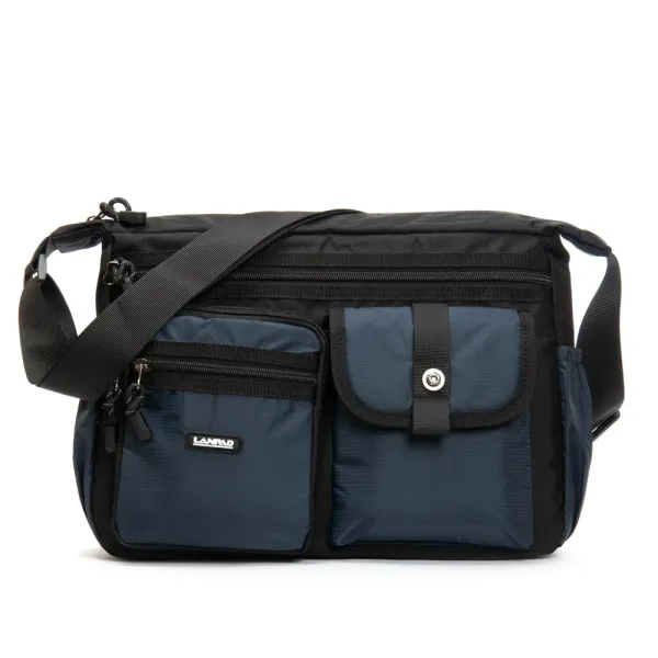 Сумка Мужская На Плечо нейлон Lanpad 26001 blue почтальон