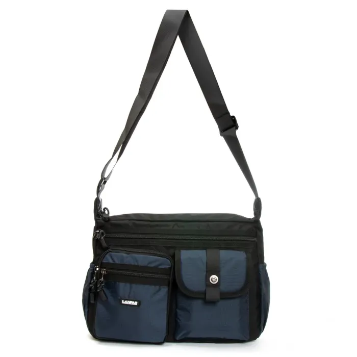 Сумка Мужская На Плечо нейлон Lanpad 26001 blue почтальон