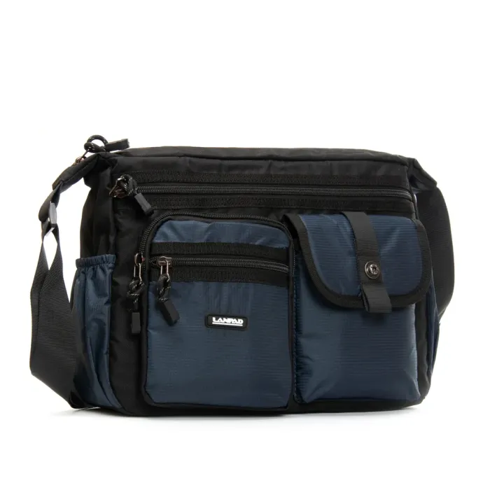 Сумка Мужская На Плечо нейлон Lanpad 26001 blue почтальон