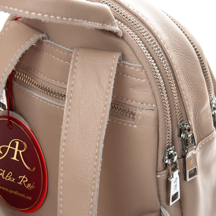 Сумка Женская Рюкзак кожа ALEX RAI 2058-9 beige