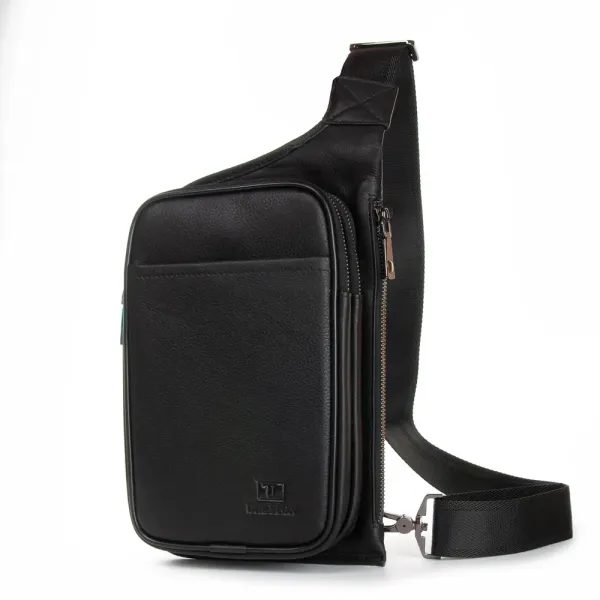 Сумка Мужская На Плечо кожа BRETTON 407-130 black