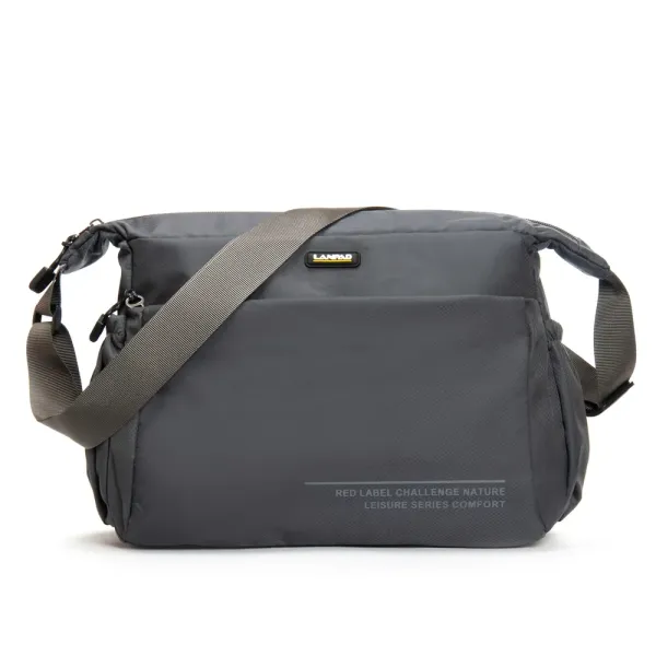 Сумка Мужская На Плечо нейлон Lanpad 8620 grey почтальон