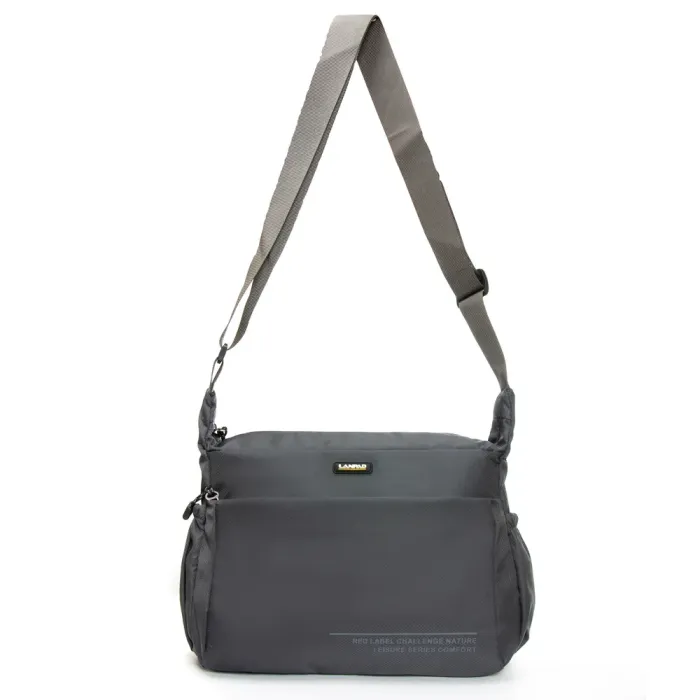 Сумка Мужская На Плечо нейлон Lanpad 8620 grey почтальон