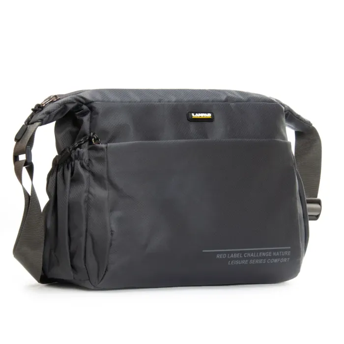 Сумка Мужская На Плечо нейлон Lanpad 8620 grey почтальон