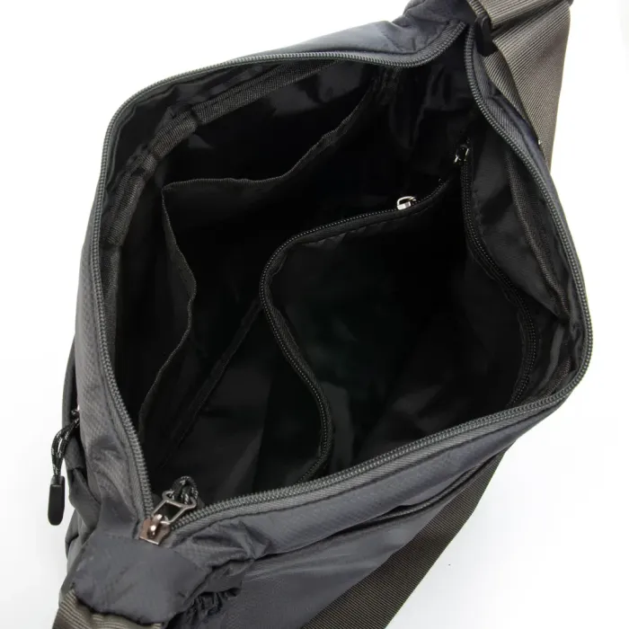 Сумка Мужская На Плечо нейлон Lanpad 8620 grey почтальон