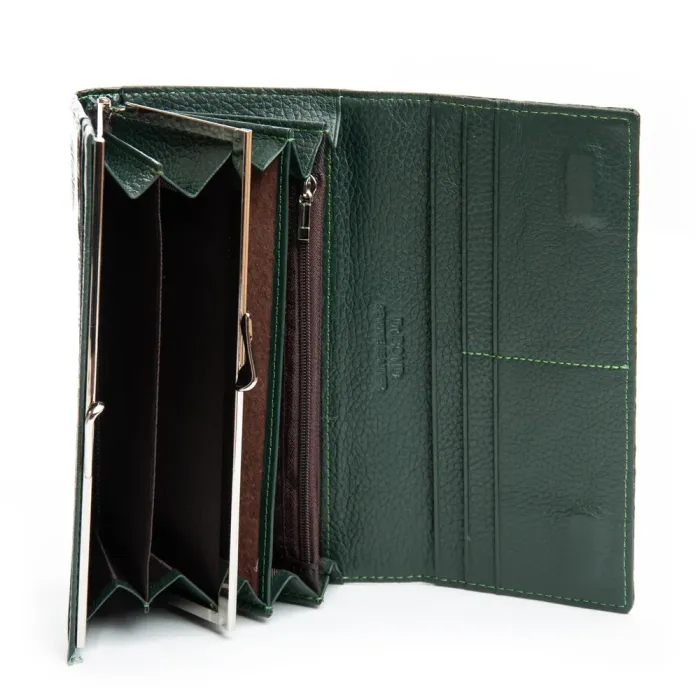 Кошелек PE Женский кожа DR. BOND PEW1-V-2 green