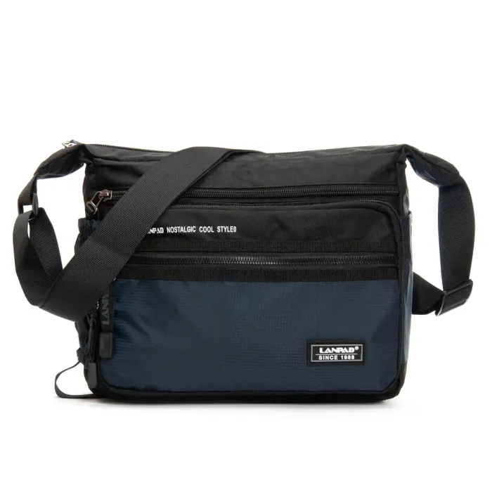 Сумка Мужская На Плечо нейлон Lanpad 8645 blue почтальон
