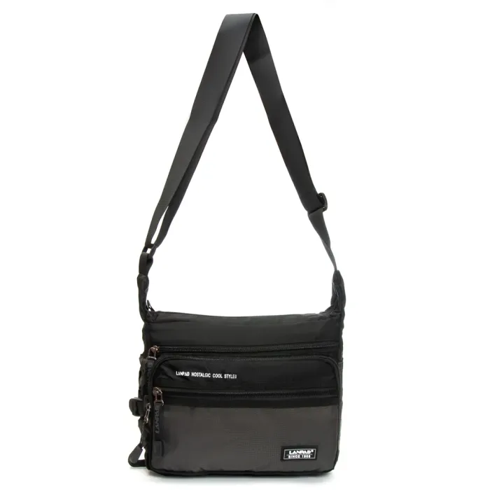 Сумка Мужская На Плечо нейлон Lanpad 8645 grey почтальон