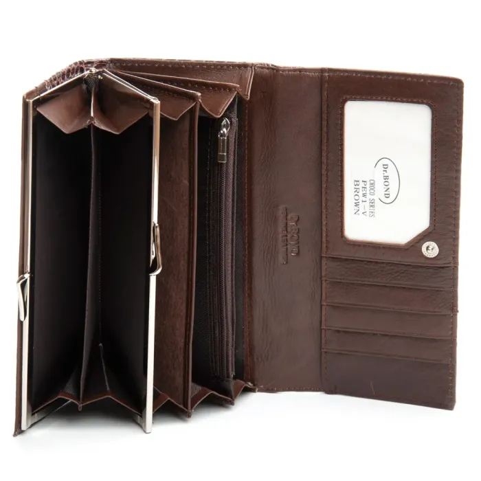 Кошелек PE Женский кожа DR. BOND PEW1-V brown