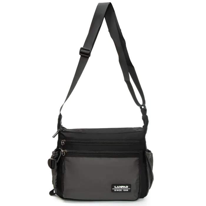 Сумка Мужская На Плечо нейлон Lanpad 82012 grey почтальон