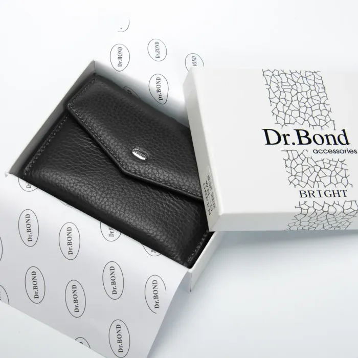 Кошелек Bright Женский кожа DR. BOND WS-3 black