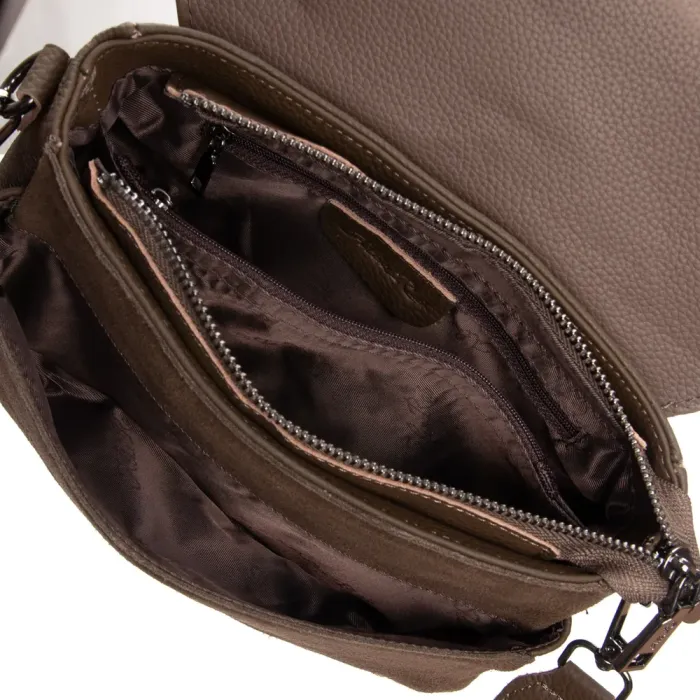 Сумка Женская Классическая замш ALEX RAI 77003 khaki