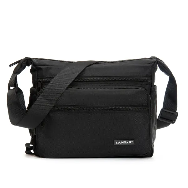 Сумка Мужская На Плечо нейлон Lanpad 8659 black почтальон
