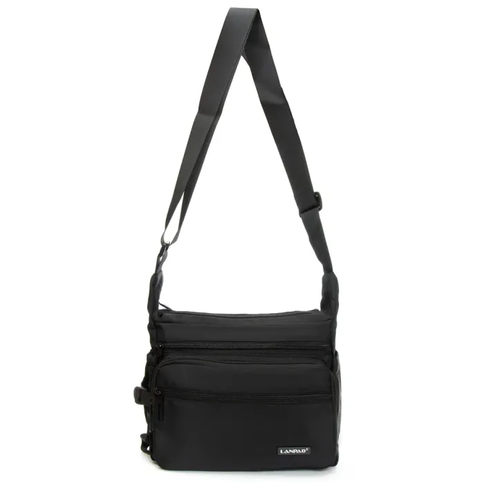 Сумка Мужская На Плечо нейлон Lanpad 8659 black почтальон