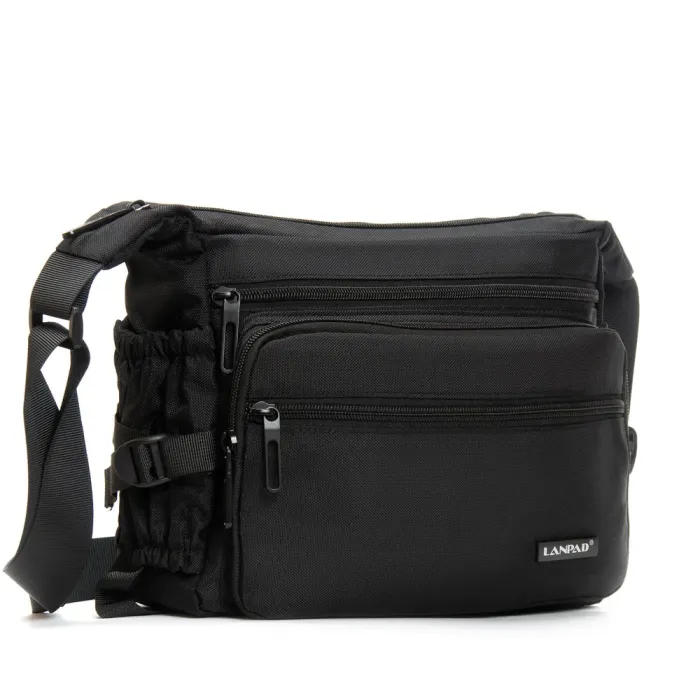 Сумка Мужская На Плечо нейлон Lanpad 8659 black почтальон