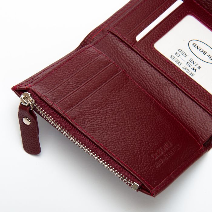 Кошелек Bright Женский кожа DR. BOND WS-3 wine red