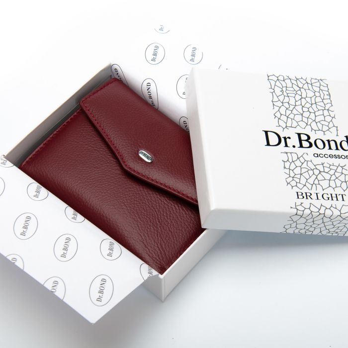 Кошелек Bright Женский кожа DR. BOND WS-3 wine red
